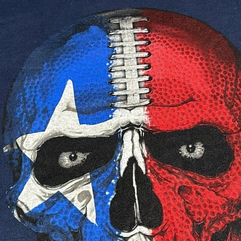 Houston Texans Skull Ladies Tee T-Shirt women’s size Small Navy Battle Red NWOT - Picture 7 of 13